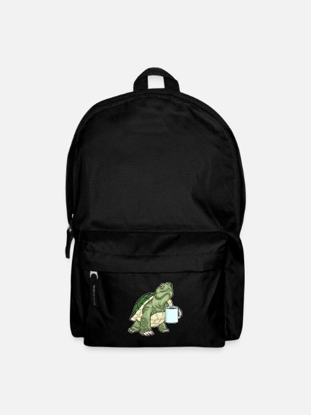 Schildkröte Kaffee Tasse - Rucksack - Schwarz