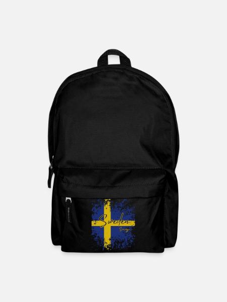 Schwedischer Stolz, Flagge Schwedens - Rucksack - Schwarz