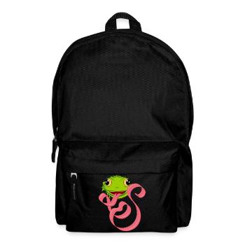 Cheeky frog with a big tongue – Funny design - Backpack - black - Front