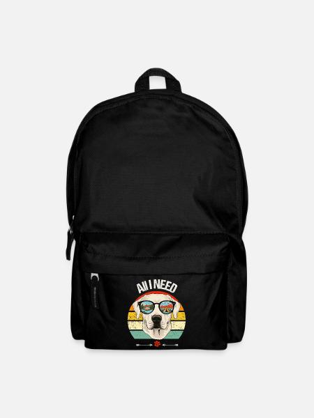 Camping Camper Labrador Hund Campingplatz Caravan - Rucksack - Schwarz