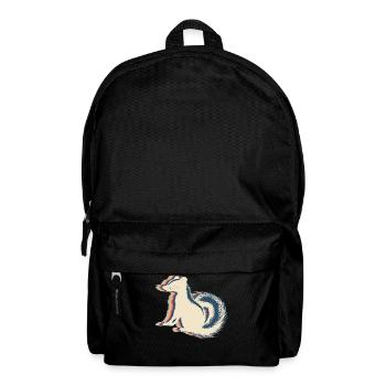 Skunk Raccoon Retro Line Art - Backpack - black - Front