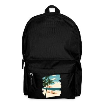 Beach Palm Trees Sun Summer - Backpack - black - Front