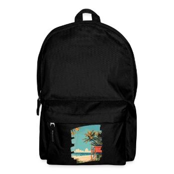 Beach Palm Trees Sun Summer - Backpack - black - Front