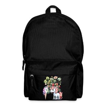 Fraise Licorne Enfants Filles Femmes Teen - Sac à dos - noir - Devant