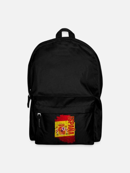 Vertical Spain flag, I love Spain - Backpack - black