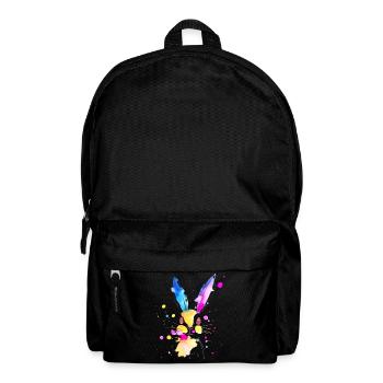 Abstract Watercolor Rabbit 🐇 - Backpack - black - Front