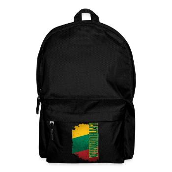 Vertical Lithuanian flag, Lithuanian pride - Backpack - black - Front
