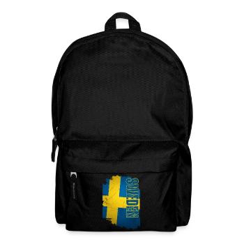 Drapeau vertical de la Suède, j’adore la Suède - Sac à dos - noir - Devant