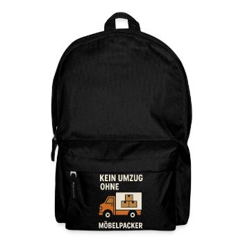 Umzug Möbelpacker Wohnung Helfer Unternehmen - Rucksack - Schwarz - Vorne