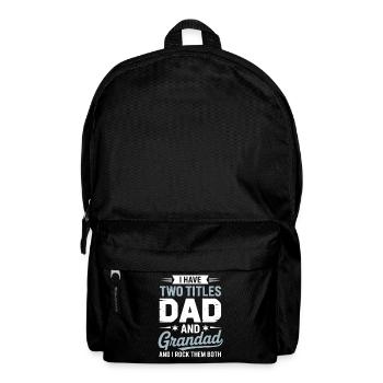 Stolzer Papa Opa Spruch Großvater Humor - Rucksack - Schwarz - Vorne