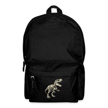 T-Rex Skelett – Dinosaurier Fossil Design - Rucksack - Schwarz - Vorne