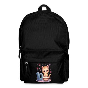 chaton mignon fille 10e anniversaire - Sac à dos - noir - Devant