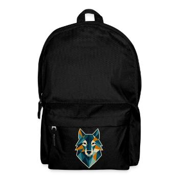 Tête de loup géométrique style polygone - Sac à dos - noir - Devant
