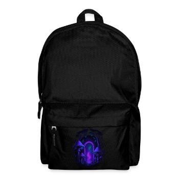 Psychedelischer Pilzwald - Magisches Portal - Rucksack - Schwarz - Vorne
