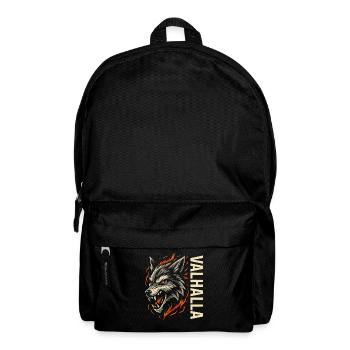 Loup Valhalla – guerrier nordique - Sac à dos - noir - Devant