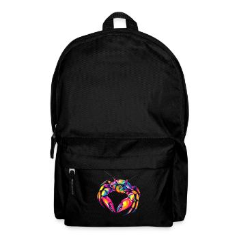 Crabe Crabe Crustacés Crabe Crabe de rivage Écrevisses - Sac à dos - noir - Devant