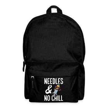 NADELN UND KEINE KÄLTE - KRANKENSCHWESTER GESCHENK - Rucksack - Schwarz - Vorne