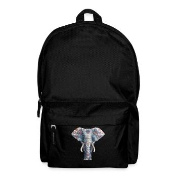 Elephant Proboscis Africa Safari Wilderness Elephant - Backpack - black - Front