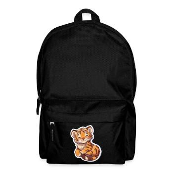 Tigre mignon - Idée cadeau amusante pour les enfants - Sac à dos - noir - Devant