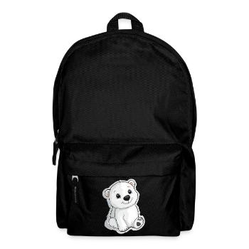 Polarbär Illustration – Arktisches Tiermotiv - Rucksack - Schwarz - Vorne