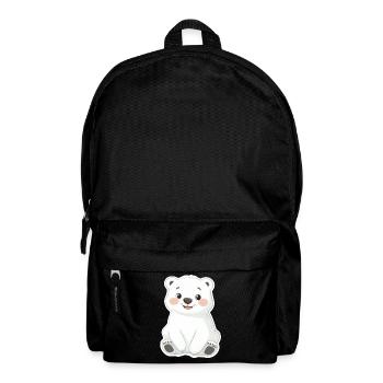 Polarbär Illustration – Arktisches Tiermotiv - Rucksack - Schwarz - Vorne