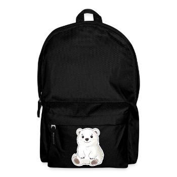 Polarbär Illustration – Arktisches Tiermotiv - Rucksack - Schwarz - Vorne