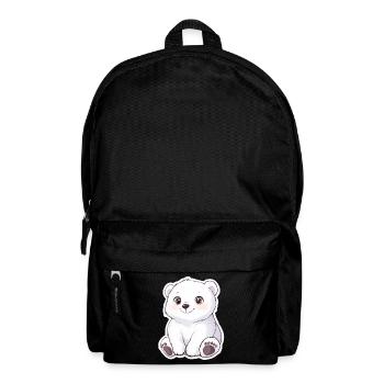 Polarbär Illustration – Arktisches Tiermotiv - Rucksack - Schwarz - Vorne