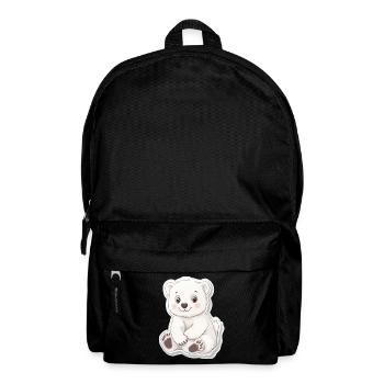 Polarbär Illustration – Arktisches Tiermotiv - Rucksack - Schwarz - Vorne