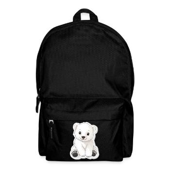 Polarbär Illustration – Arktisches Tiermotiv - Rucksack - Schwarz - Vorne