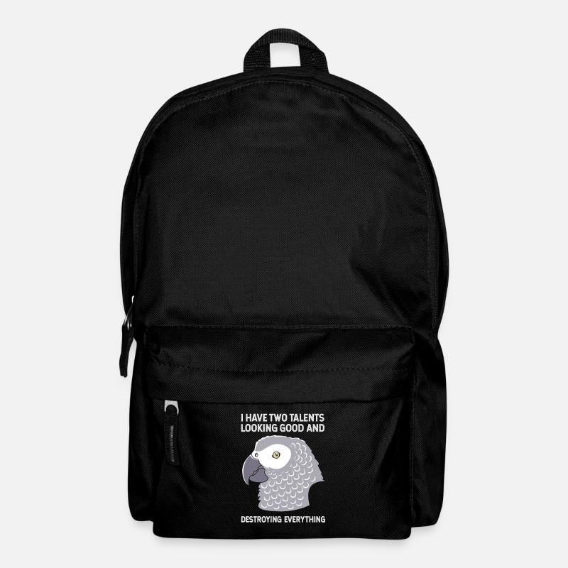 Papagei Grau - Rucksack - Schwarz