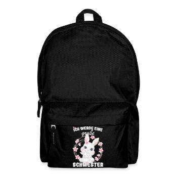 Nachwuchs Verkünden Ich Werde Große Schwester 2027 - Rucksack - Schwarz - Vorne
