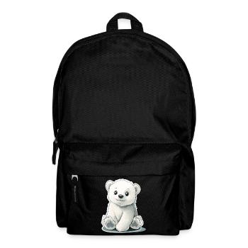 Polarbär Illustration – Arktisches Tiermotiv - Rucksack - Schwarz - Vorne