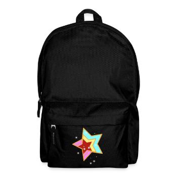 Retro Sterne Vintage 60er 80er - Rucksack - Schwarz - Vorne