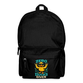 Zero Ducks Given Duck Theme Fun - Backpack - black - Front
