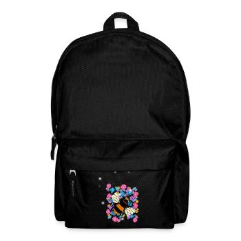 Retro Bee Bees Bumblebee Flower Kids - Backpack - black - Front