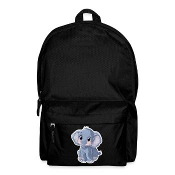 Éléphant mignon – idée cadeau pour les amoureux des animaux - Sac à dos - noir - Devant