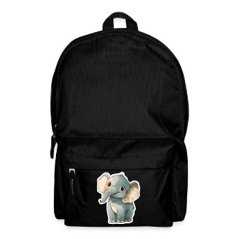 Éléphant mignon – idée cadeau pour les amoureux des animaux - Sac à dos - noir - Devant