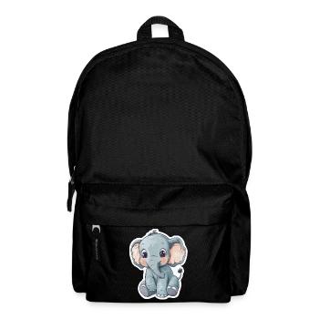 Éléphant mignon – idée cadeau pour les amoureux des animaux - Sac à dos - noir - Devant
