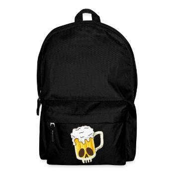 Totenkopf und Bier - Rucksack - Schwarz - Vorne