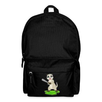 Erdmännchen Baseball Baseballschläger - Rucksack - Schwarz - Vorne