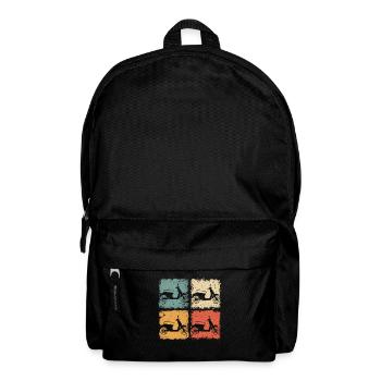 Vintage Scooter Moped For Scooter Driver - Backpack - black - Front