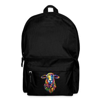 Sheep Lamb Sheep Domestic Sheep Shepherd Sweet Sheep - Backpack - black - Front