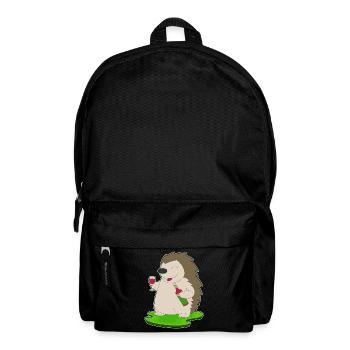 Igel Flasche Rotwein - Rucksack - Schwarz - Vorne