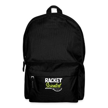 Tennis Spieler Racket Scientist - Rucksack - Schwarz - Vorne