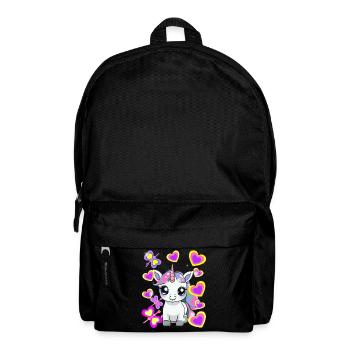 Licorne Enfant Fille Cheval - Sac à dos - noir - Devant