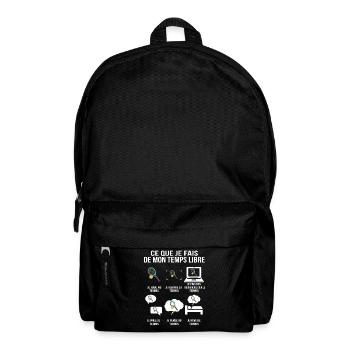 Ce que je fais de mon temps libre – Tennis - Sac à dos - noir - Devant