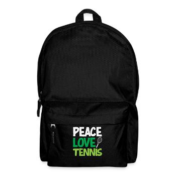 Peace Love Tennis Player Design - Backpack - black - Front