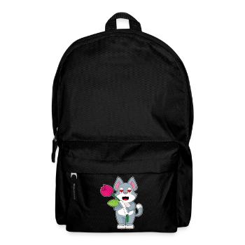 Katze Blume - Rucksack - Schwarz - Vorne