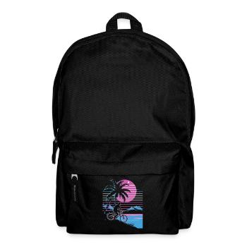 Mountainbiking Synthwave - Rucksack - Schwarz - Vorne