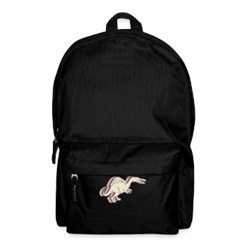 Spinosaurus Dinosaur Retro Line Art - Backpack - black - Front
